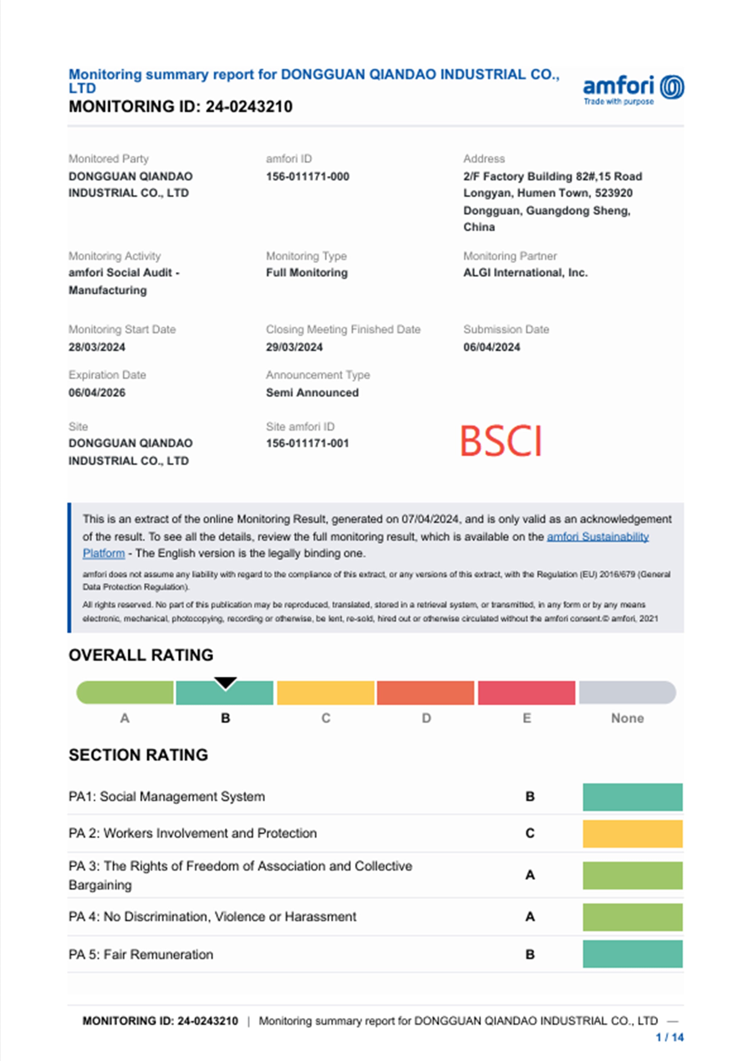 BSCI