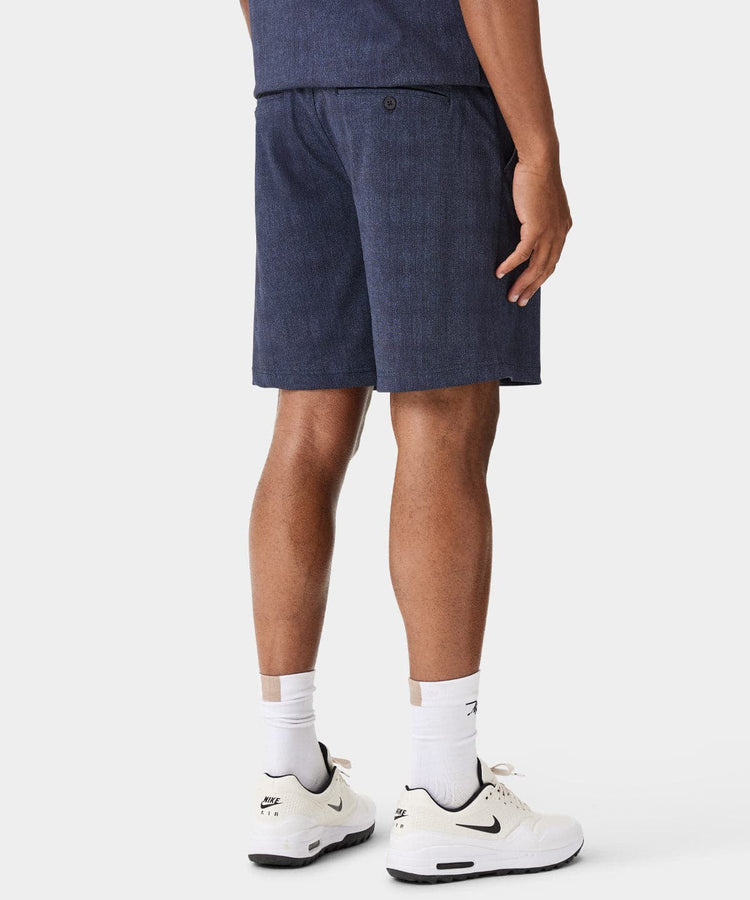 Men's Dark Blue Pleated Shorts Men's Dark Blue Pleated Shorts