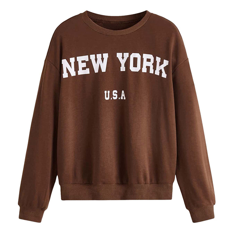 Men's Kait Plain Letter Print Crewneck Men's Kait Plain Letter Print Crewneck