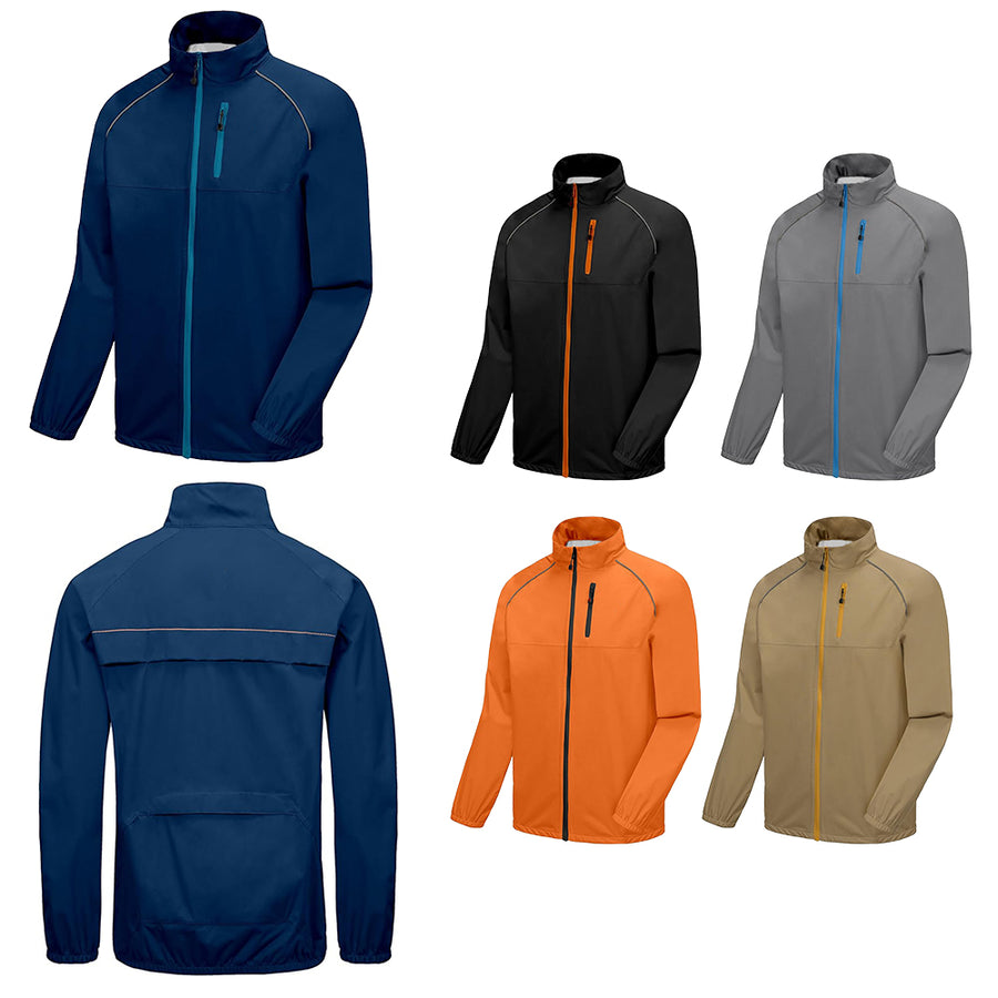 Men's Pure Color Zippers Golf Jacket Men's Pure Color Zippers Golf Jacket
