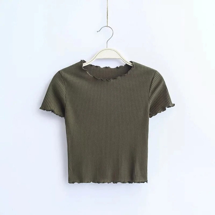 Women's Pure Color Slim Fit Tee Women's Pure Color Slim Fit Tee