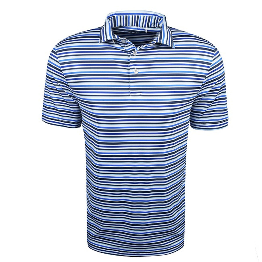Men's High Quality Striped Print Golf Polo Men's High Quality Striped Print Golf Polo