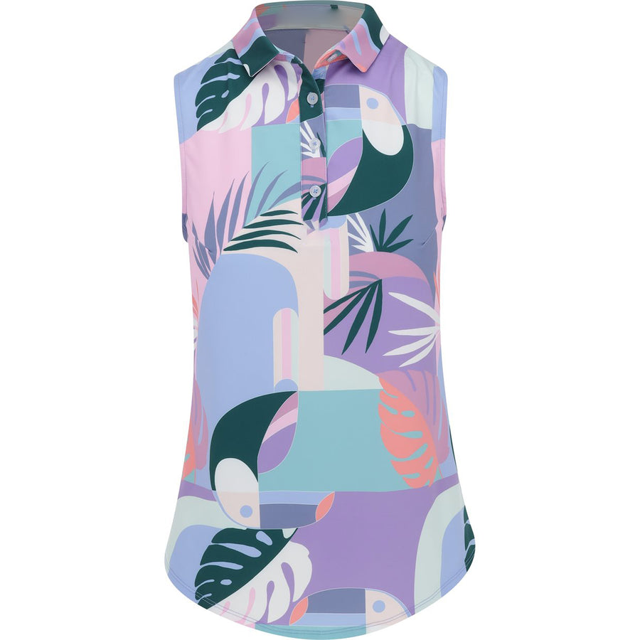 Women's Floral Pattern Print Golf Polo Women's Floral Pattern Print Golf Polo