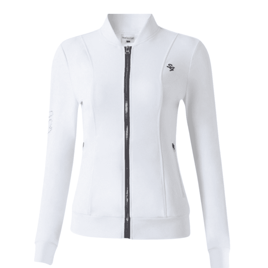 Women's Pure Color Slim Zippers Golf Jacket Women's Pure Color Slim Zippers Golf Jacket
