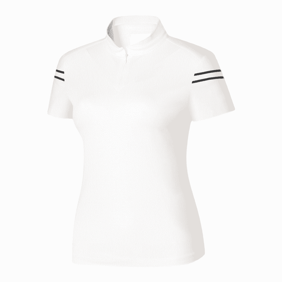 Women's Slim Striped Print Golf Polo Women's Slim Striped Print Golf Polo