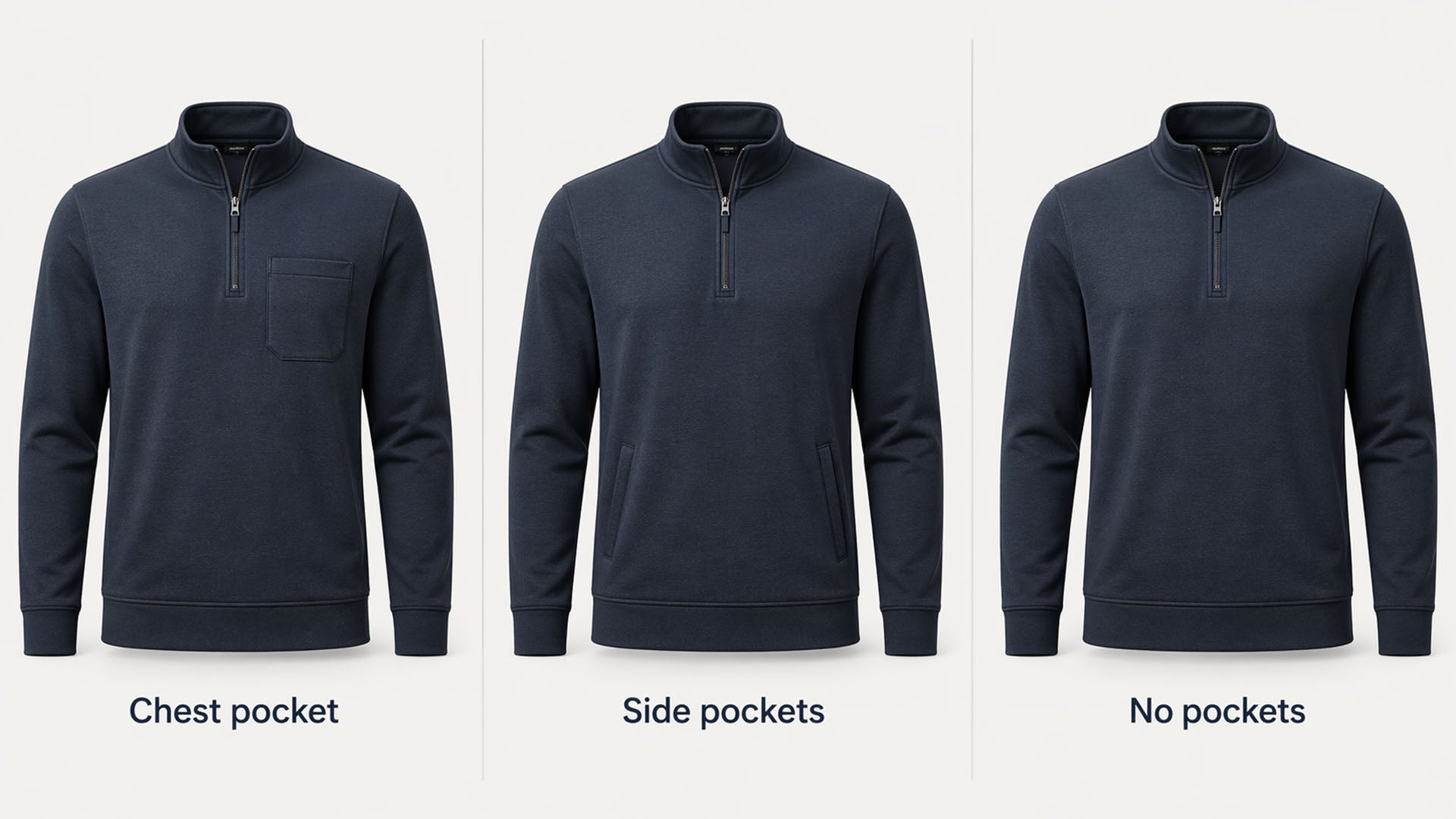 1/4 Zip Pullovers with Pockets: Chest Pocket, Side Pocket or No Pocket?