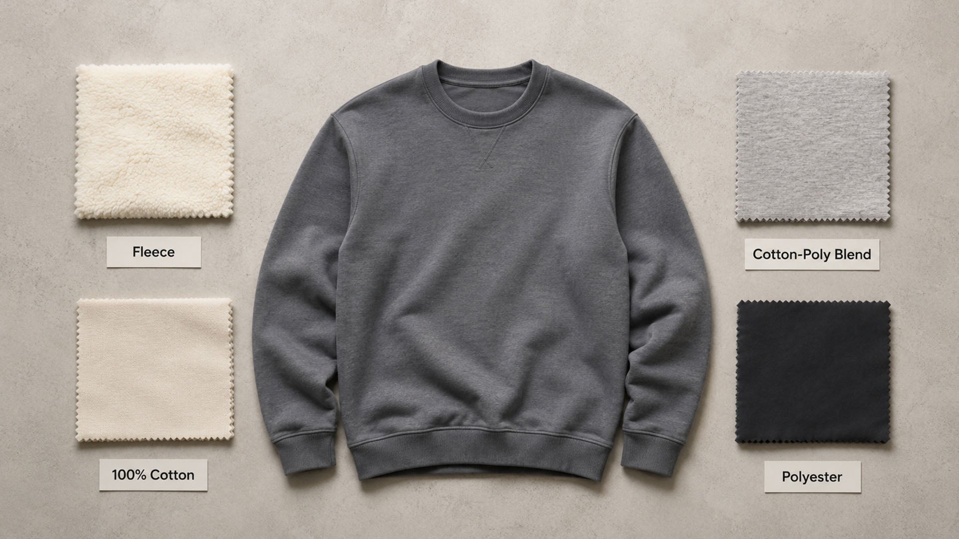 Best Fabric for Crewneck Sweatshirts: Fleece, Cotton & Polyester Blends Compared