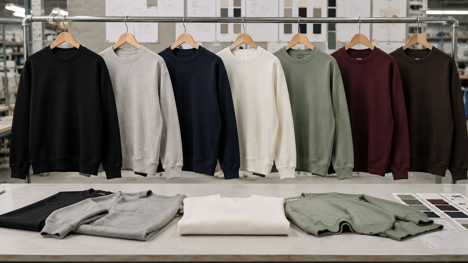 Crewneck Color Planning for Brands: Black, Grey, Navy, White and Seasonal Drops