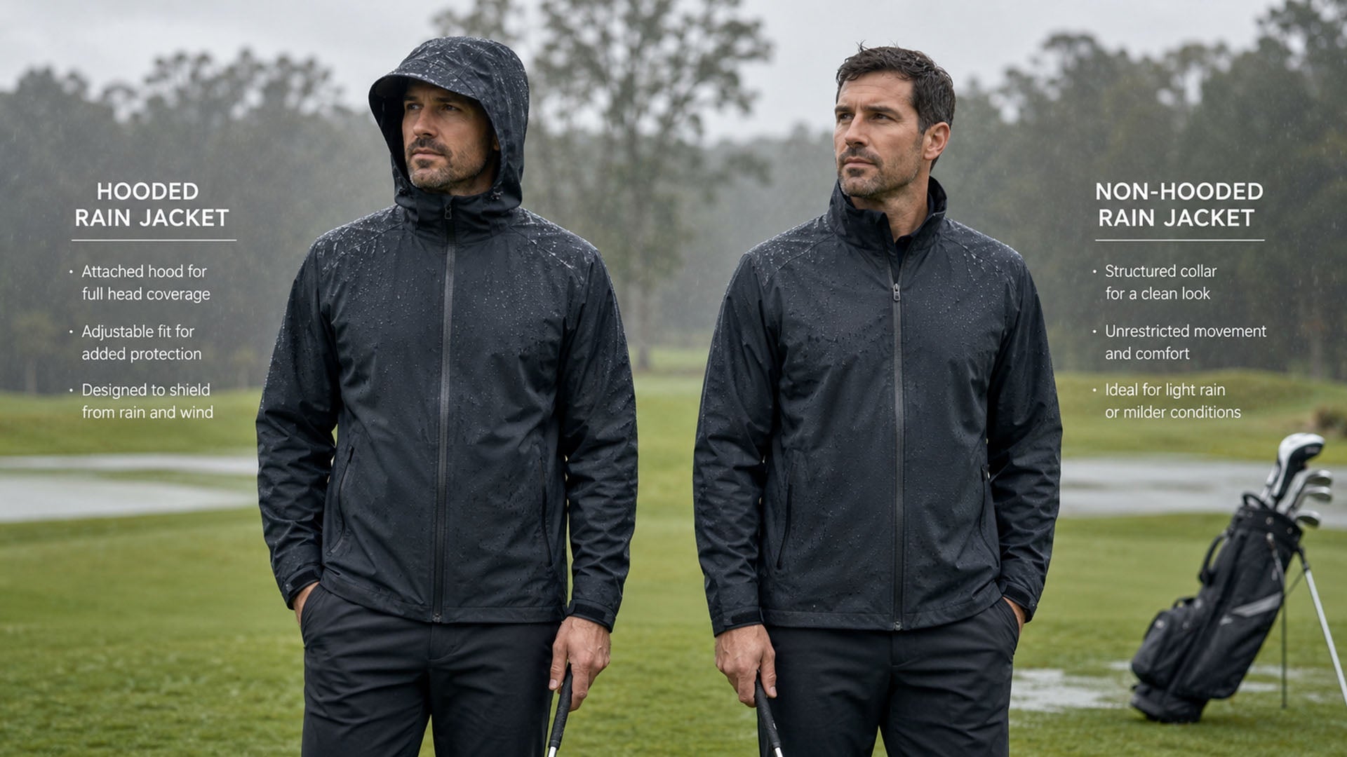 Golf Rain Jacket With a Hood vs No Hood: Wind, Visibility & Hood Storage