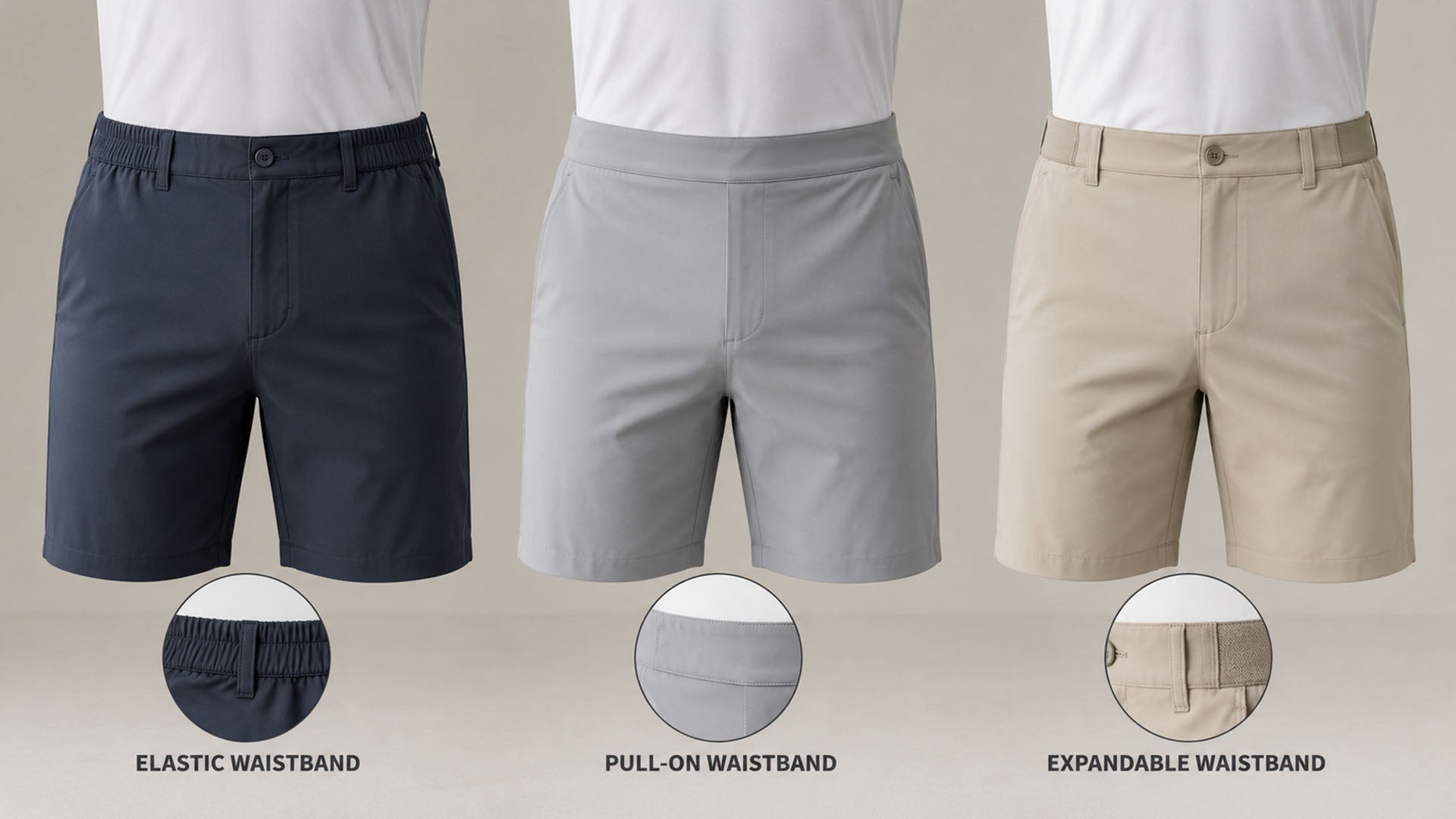 Golf Shorts Waistband Engineering: Elastic, Pull-On & Expandable Options for Brands