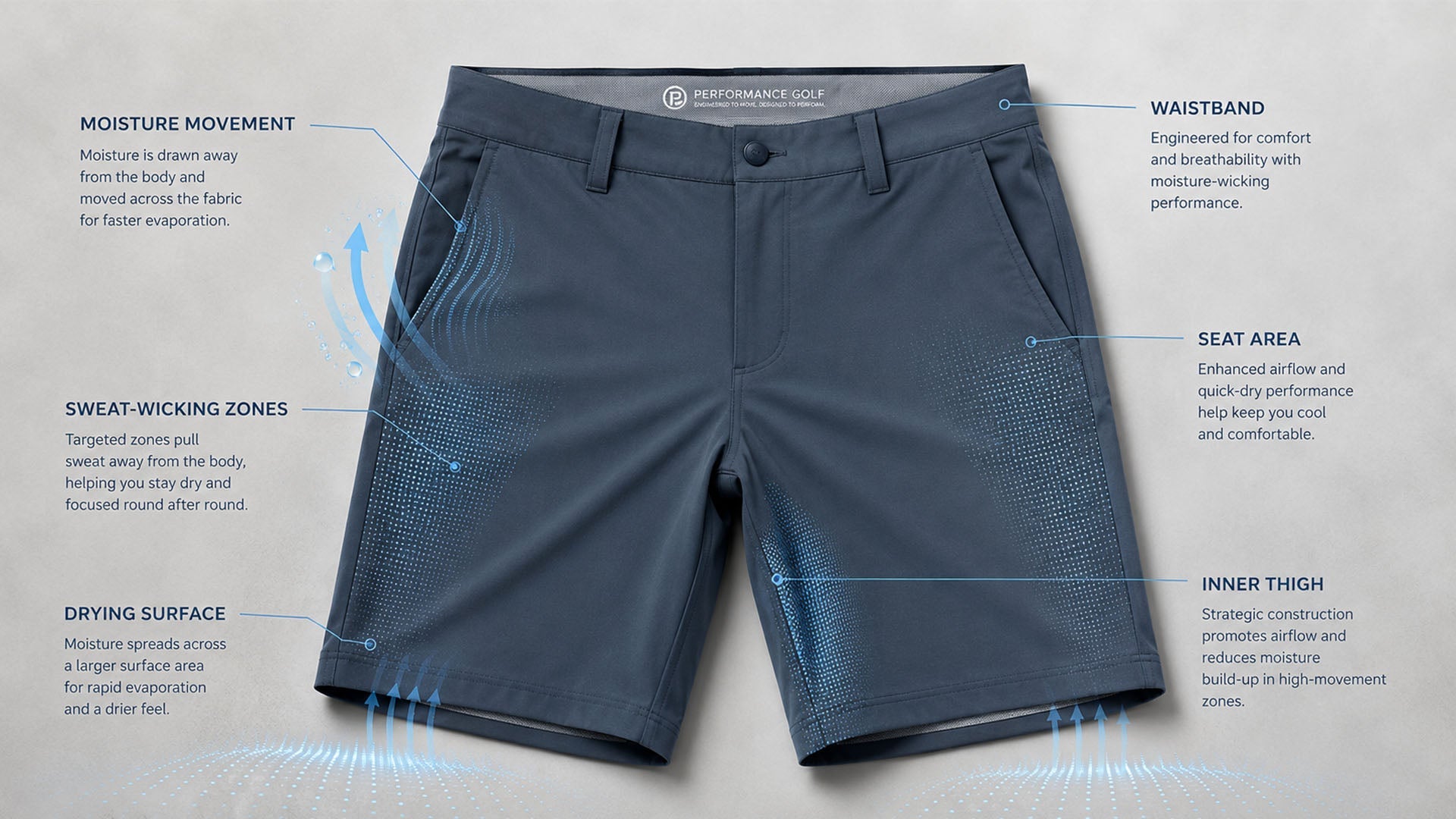 Moisture-Wicking Golf Shorts: Sweat Control, Claims and QC Testing