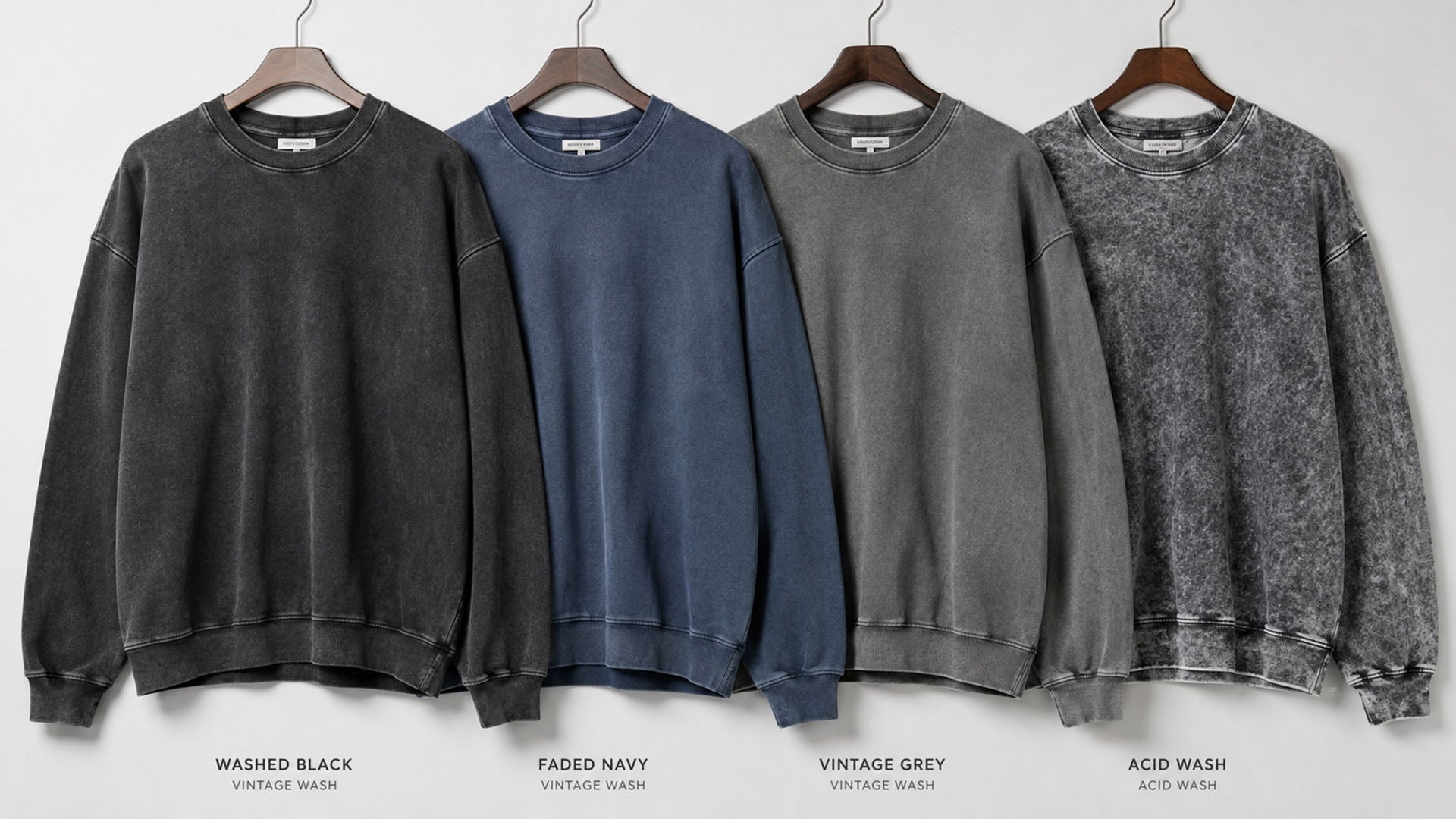 Vintage Crewneck Sweatshirts: Washed Finish, Acid Wash & Reorder Risk