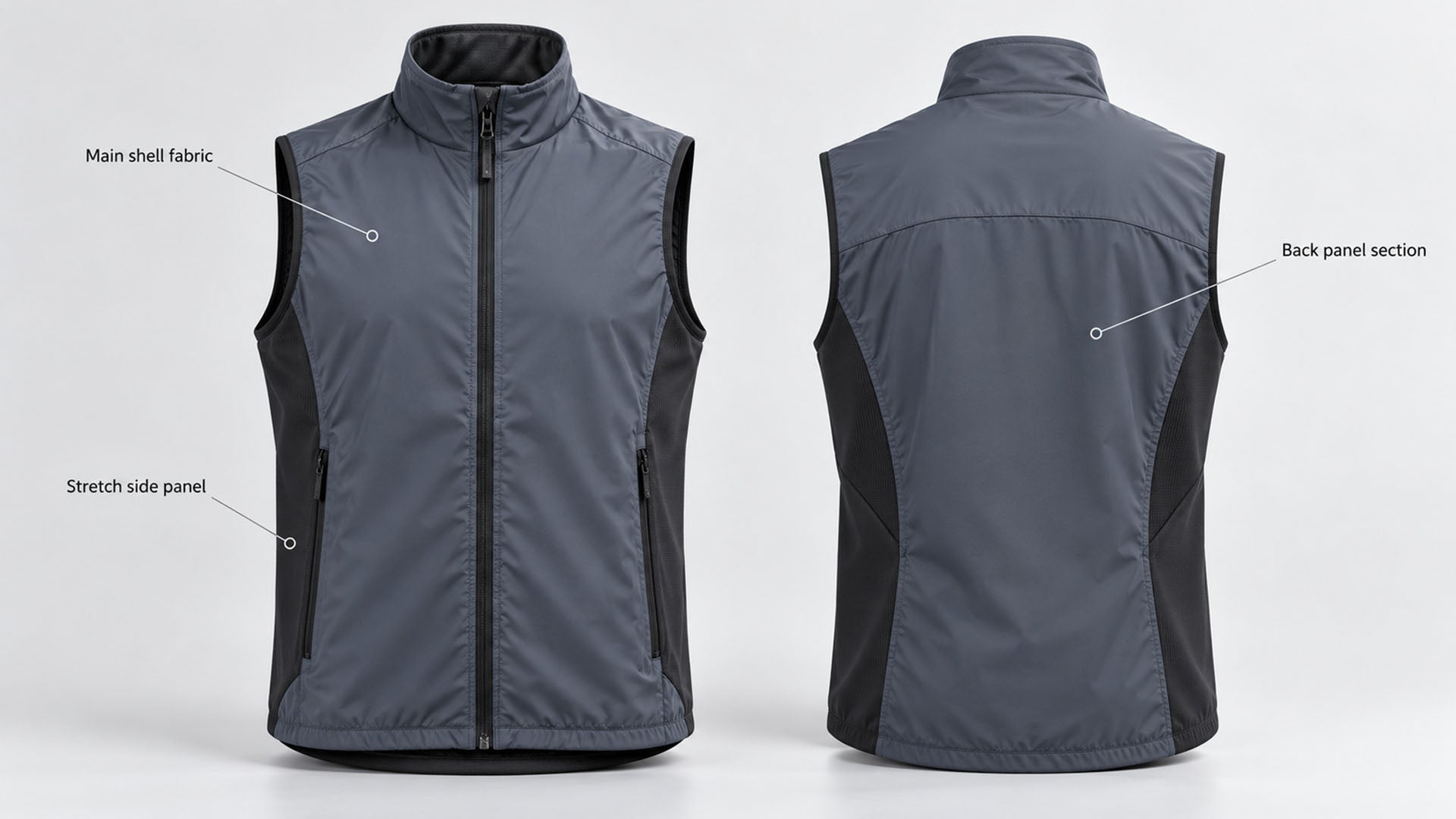 Windproof Golf Vests: Shell, Stretch Panels and Draft Control
