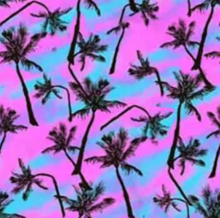 Tropical Print - Tropical Coconut Grove Purple