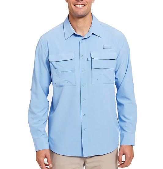Customized Logo Lightweight Polyester Fishing Travel Shirt UPF Quick Dry Breathable