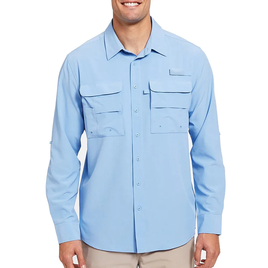 Customized Logo Lightweight Polyester Fishing Travel Shirt UPF Quick Dry Breathable