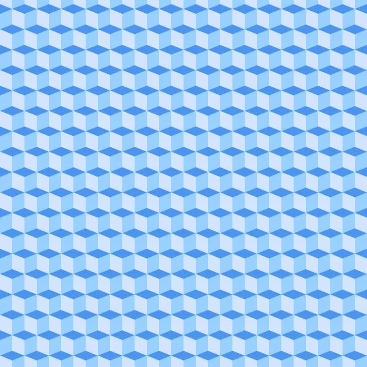 Geometric Pattern 3 - Blue Geometric Cube Pattern