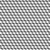 Geometric Pattern 3 - Monochrome Geometric Cube Pattern
