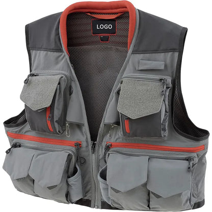 Custom Fishing Vest Multifunction Fisherman Vest Quick Dry Camouflage Outdoor Fishing Vest OEM Custom Logo