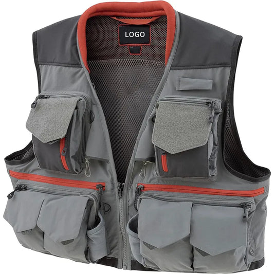 Custom Fishing Vest Multifunction Fisherman Vest Quick Dry Camouflage Outdoor Fishing Vest OEM Custom Logo