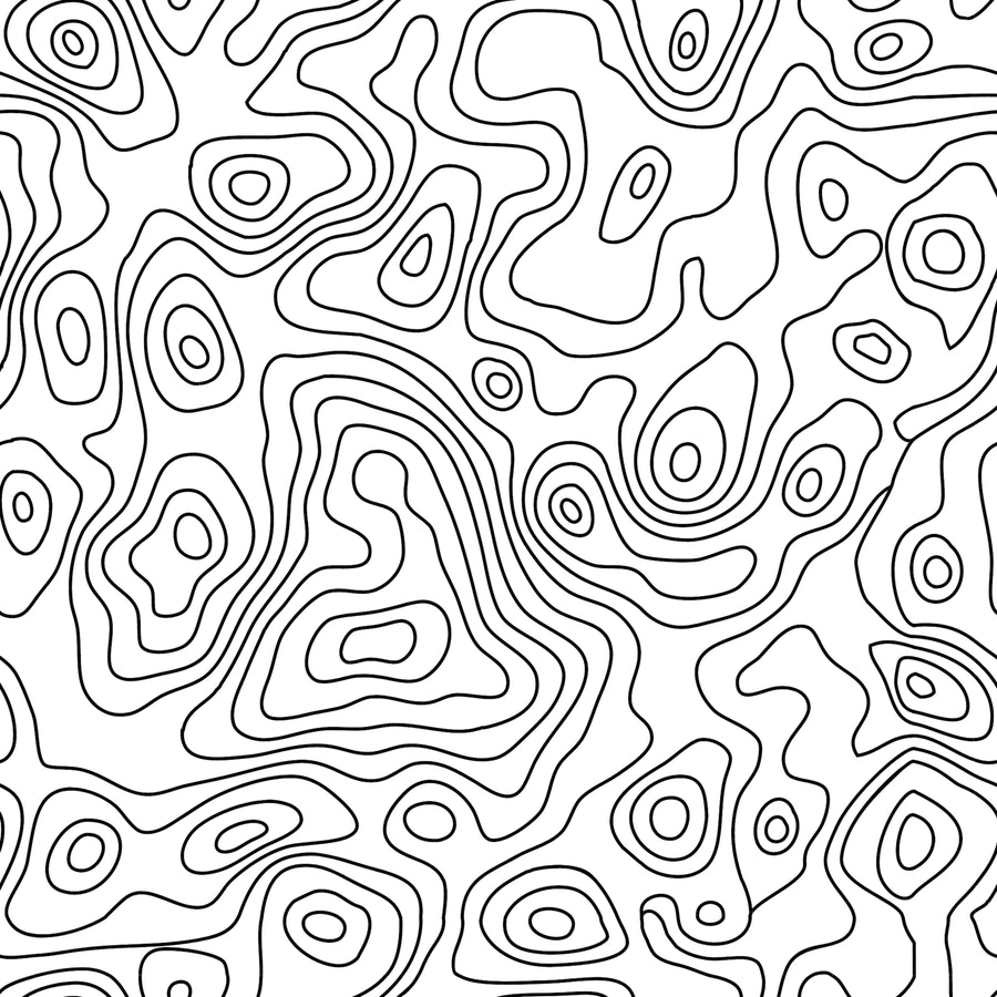 Impressionist Pattern - Dense Black And White Simple Strokes Vortex Lines