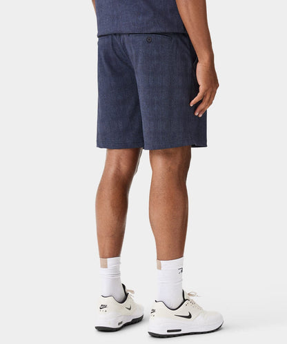 Men's Dark Blue Pleated Shorts