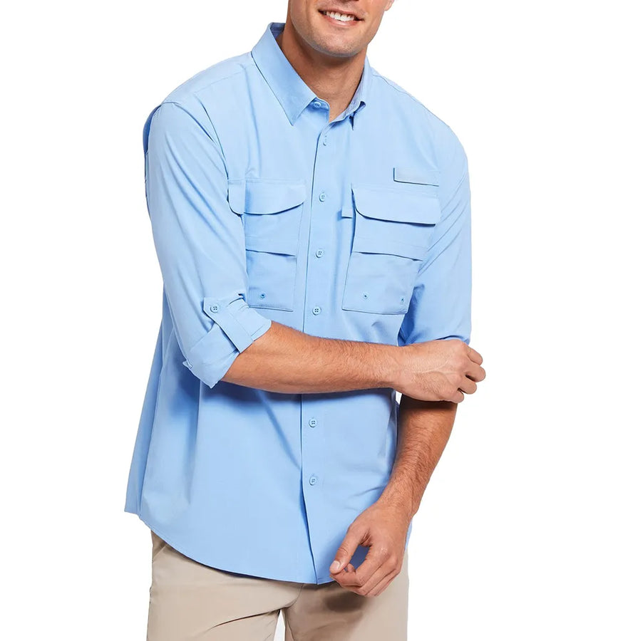 Customized Logo Lightweight Polyester Fishing Travel Shirt UPF Quick Dry Breathable