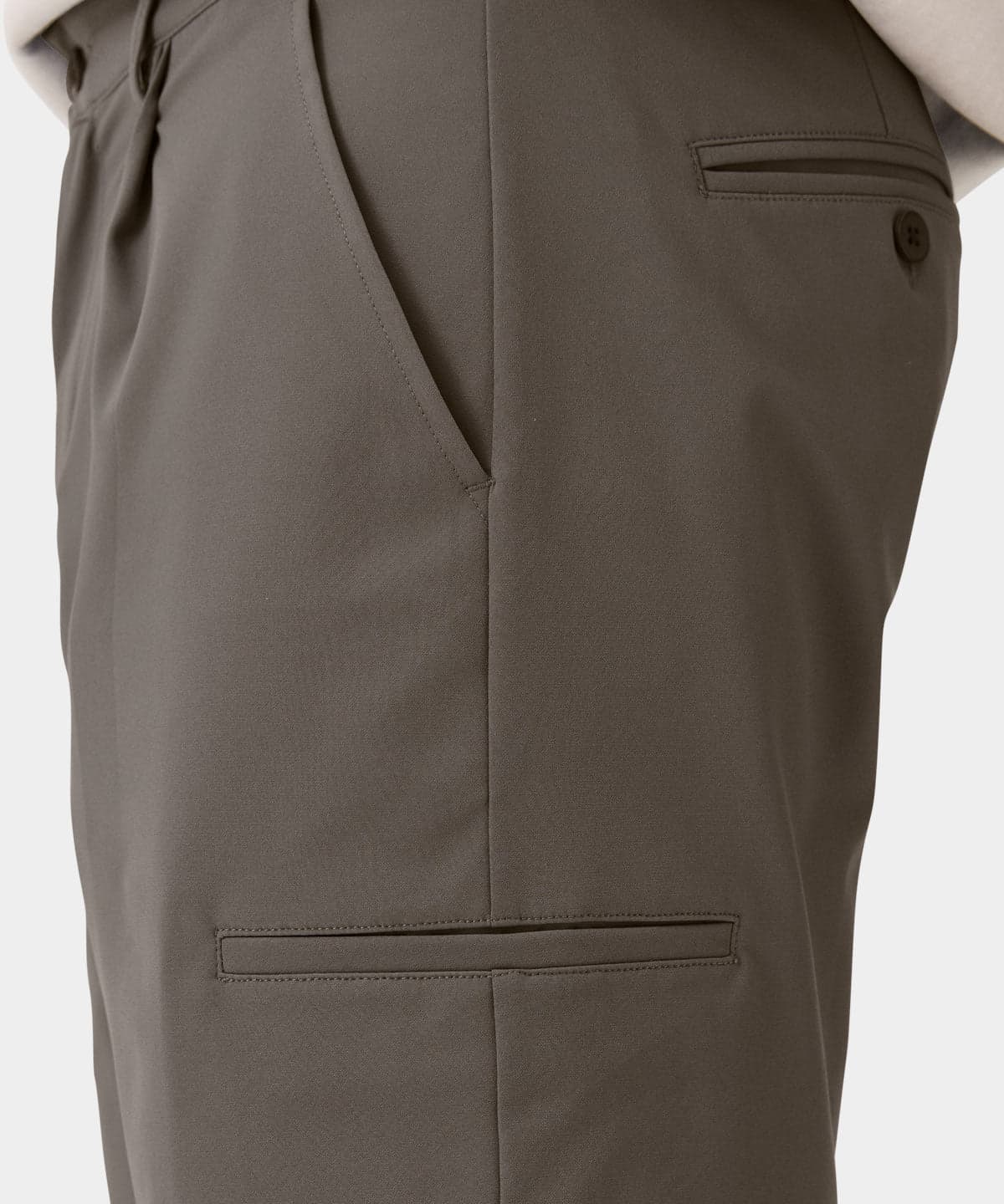 Men's Brown Pleated Players Shorts