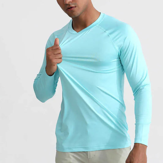 Custom Fishing Shirt Long-Sleeve Quick-Dry  Neckcrew Shirt - UPF 50+ Performance OEM & Bulk