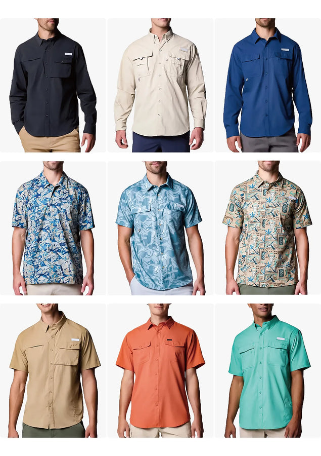 Customized Logo Lightweight Polyester Fishing Travel Shirt UPF Quick Dry Breathable