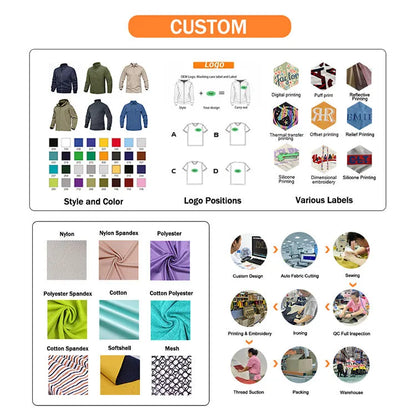 Custom Fishing Shirt Long Sleeve Fishing Apparel OEM Breathable UV Performance Plus Sizes ODM Bulk