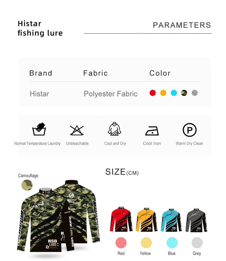 Fishing Hoodie HISTAR Anti-UV Fishing Shirt Sun Protection Performance Clothing OEM Bulk