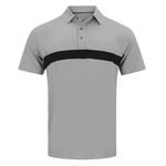 Men's Quick Dry Striped Print Golf Polo