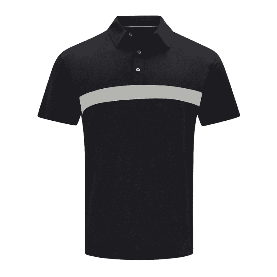 Men's Quick Dry Striped Print Golf Polo