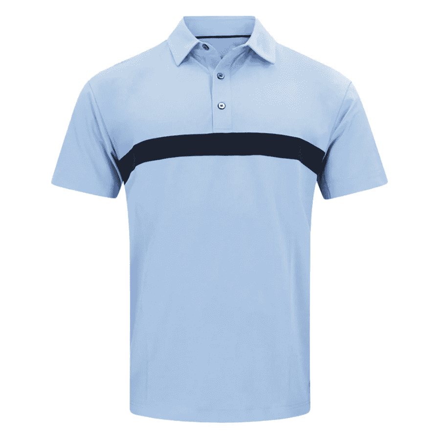 Men's Quick Dry Striped Print Golf Polo