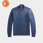 Men's Pure Color 1/4 Zip Golf Pullover Sweater