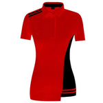 Women's Fashion Striped Print Golf Polo