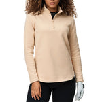 Women's Pure Oatmeal 1/4 Zip Golf Pullover