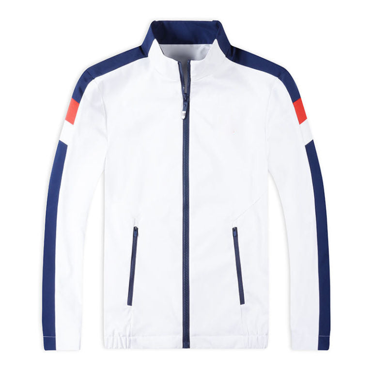 Men's Color Combination Zippers Golf Jacket