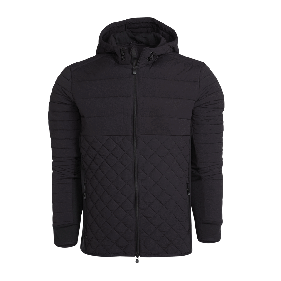 Men's Pure Color Hooded Warmth Jacket