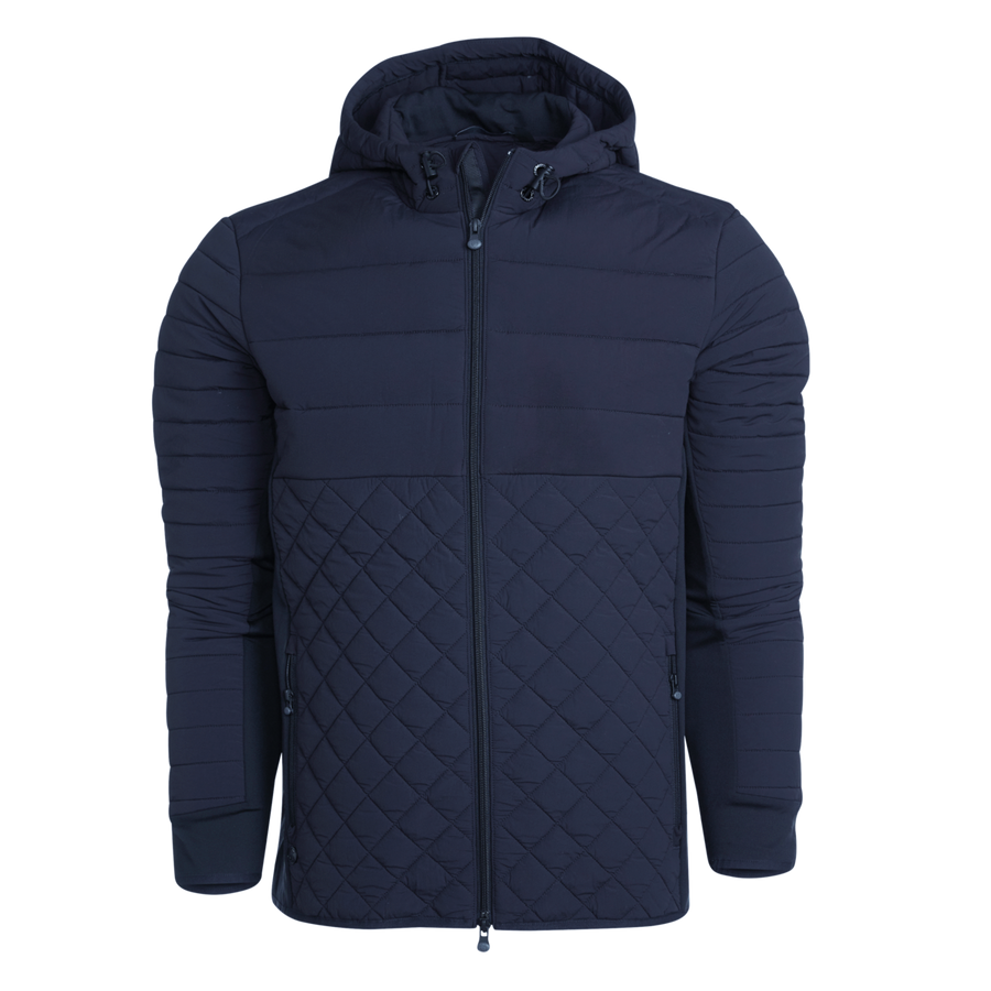 Men's Pure Color Hooded Warmth Jacket