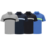 Men's Quick Dry Striped Print Golf Polo