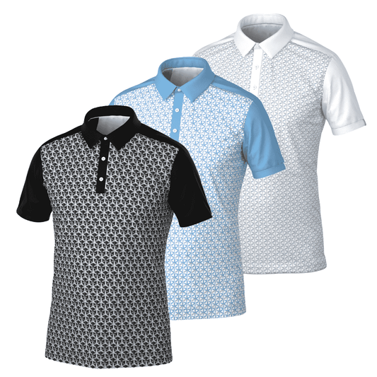 Men's Performance Pattern Print Golf Polo