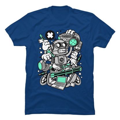 Men's Robot Pattern Print Tee