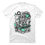 Men's Robot Pattern Print Tee