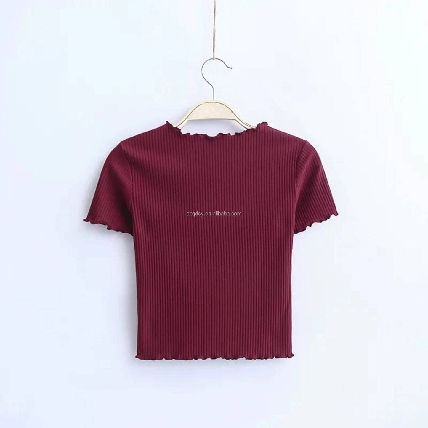 Women's Pure Color Slim Fit Tee