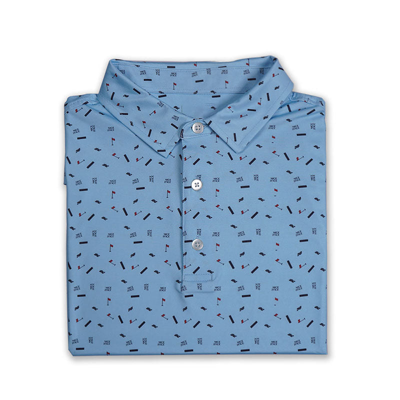 Crazy Golf Polo Shirts, 180gsm Quick-Dry Stretch Jersey, Bold Prints, OEM