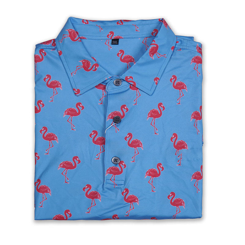 Crazy Golf Polo Shirts, 180gsm Quick-Dry Stretch Jersey, Bold Prints, OEM