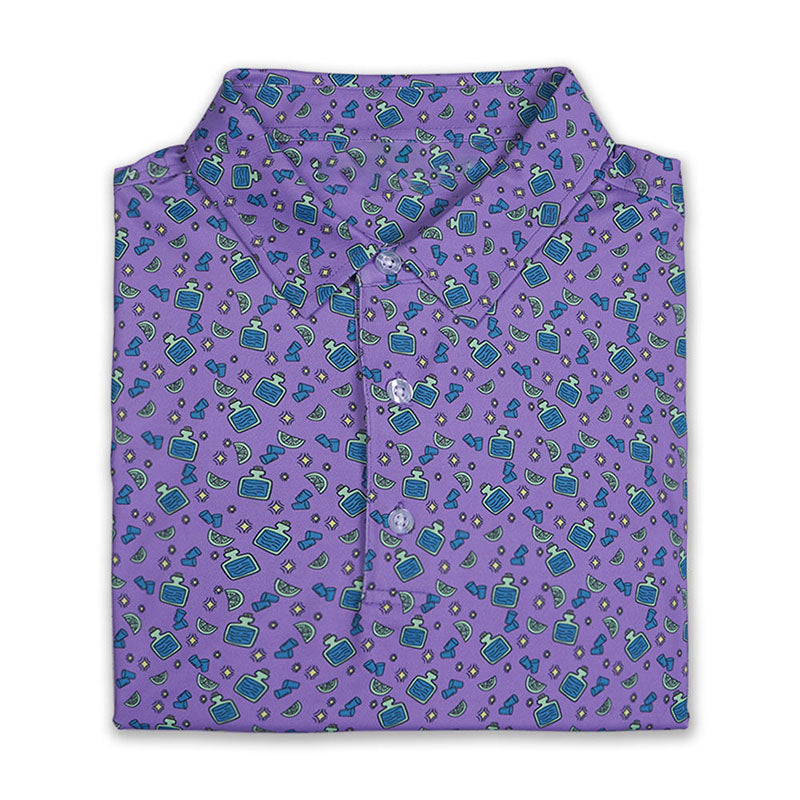 Crazy Golf Polo Shirts, 180gsm Quick-Dry Stretch Jersey, Bold Prints, OEM