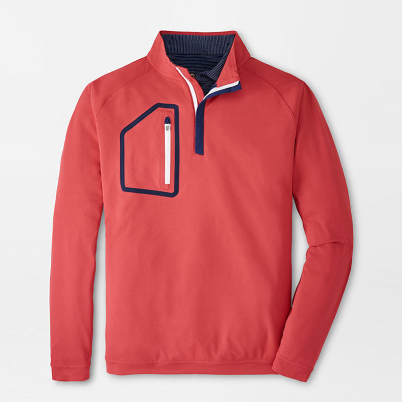 Custom 1 4 Zip Athletic Pullover with Geometric Chest Pocket